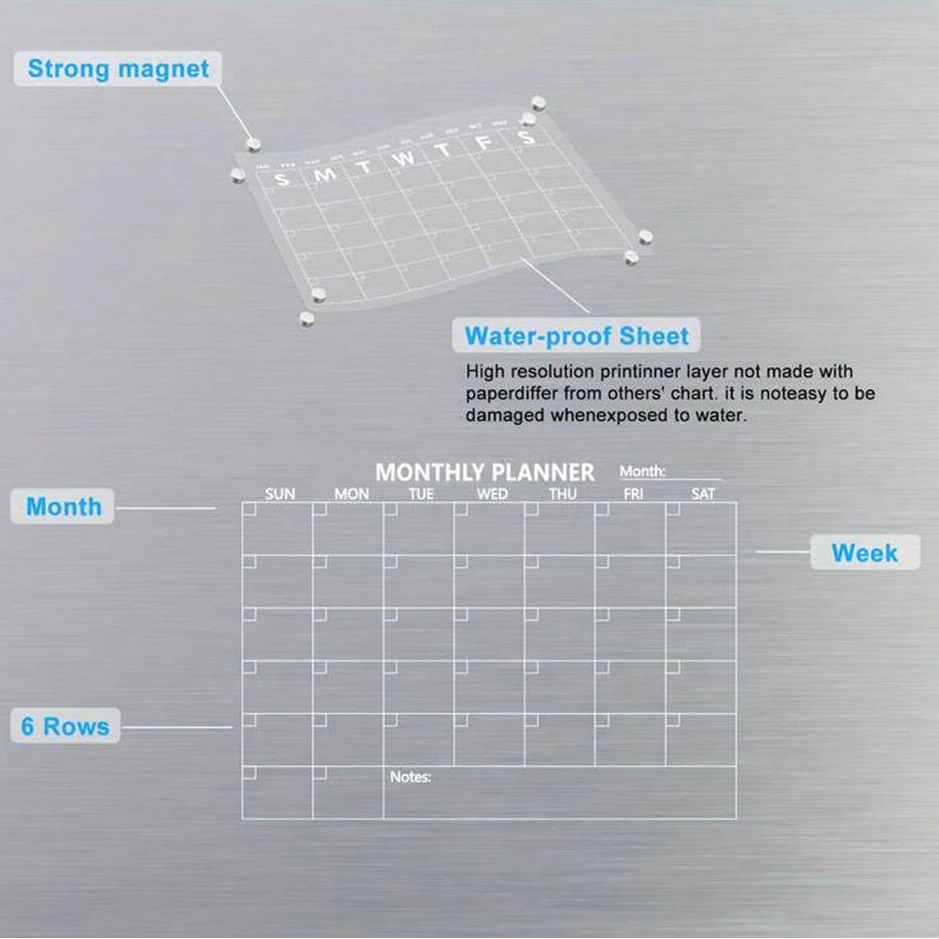 Milorra Magnetische Planner – Fridge & Wall Organizer